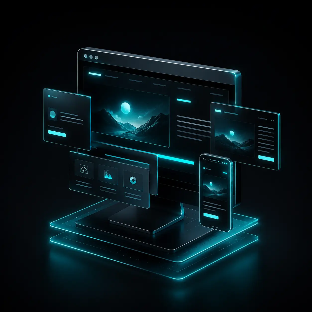 Web development and website system visual