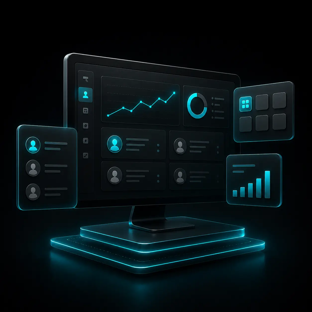 Custom dashboard and business system visual
