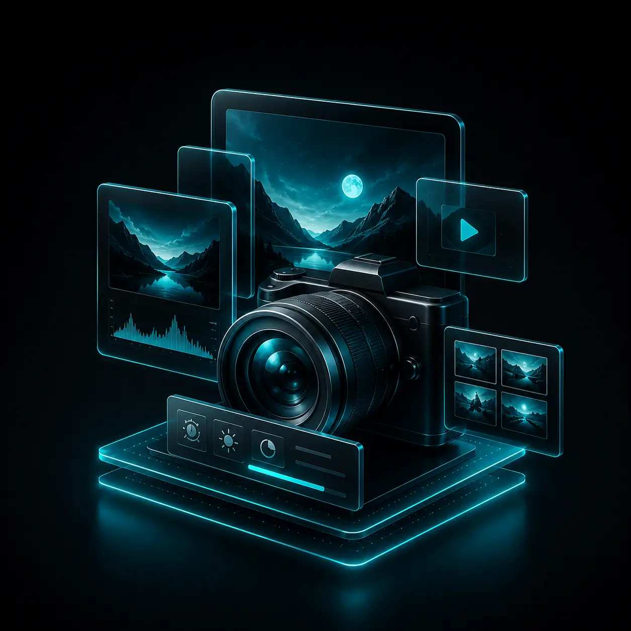 Photo video and branded content visual